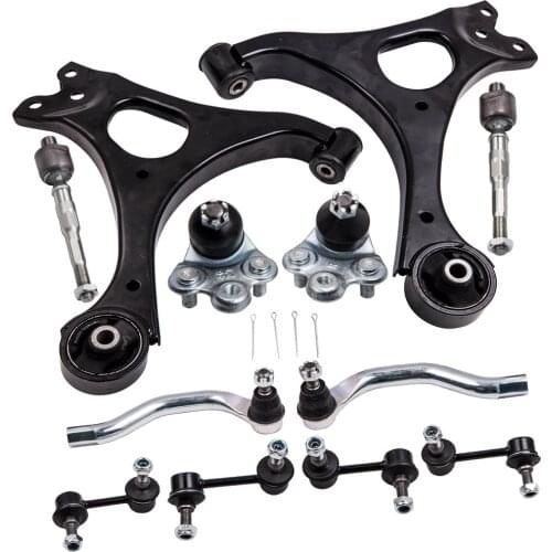 12 Pcs Front & Rear Control Arm & Sway Bar End Link for Honda Civic 06 - 2011
