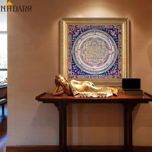 Modern Chinese Style Thangka Good ucky for you Posters and Prints Canvas Art Painting Wall Pictures for Study Porch Home Decor