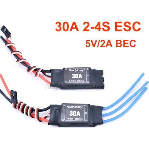 1PCS 30A 2-4S ESC Speed Controller With 5V / 2A BEC for Brushless Motor RC Airplane Helicopter Quadcopter Aircraft