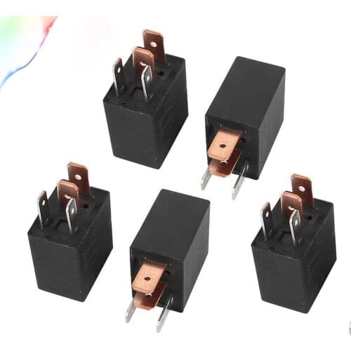 DC 12V 40A Rated Current 1NO SPST 4 Pins Car Automotive Alarm Relay 5pcs