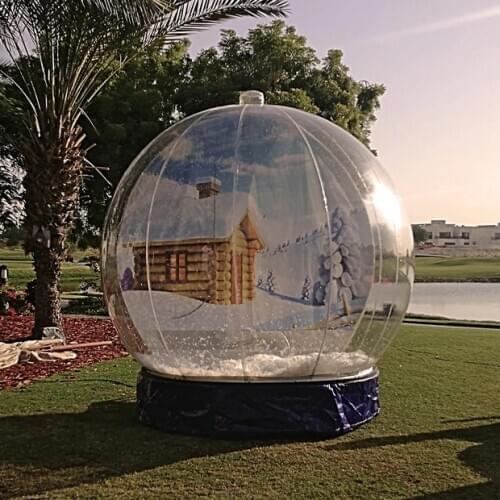Christmas Decoration Inflatable Snow Globe Photo Booth Human Go Inside 2m 3m 4m Inflatable Globe For Outdoor Advertising bubble