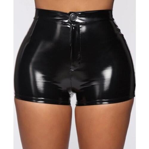 Black High Waist Shorts Women Nightclub Party Sexy Slim Shorts Summer Close-Fitting Waist Ladies Solid Color Breathable Clothing