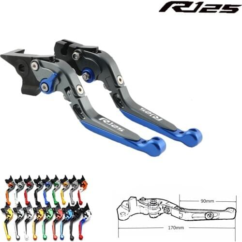 For Yamaha YZFR125 YZF R125 CNC motorcycle foldable telescopic brake clutch lever and motorcycle lever 2012 2013