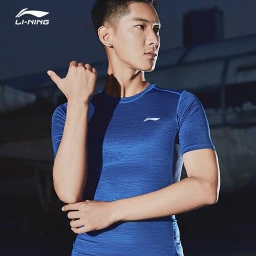 Broken Code) LINING Men Summer T-shirt Running Training Fitness Breathable Quick Dry Comfortable T-shirt