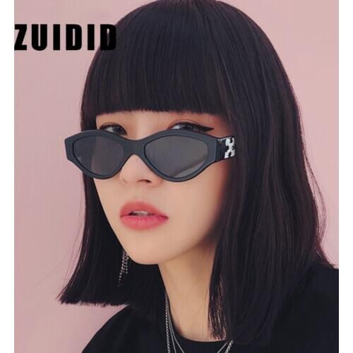 ZUIDID Fashion Trend Small Frame Sunglasses Lady Vintage Brand Cat Eyes Eyeglasses Women/Men Classic X Print Sun Glasses UV400