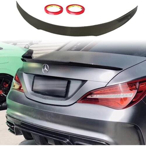 For Mercedes CLA W117 AMG Carbon Spoiler FD Style CLA Class C117 Carbon Fiber Rear Spoiler with Red Line Rear Trunk Wing 2013-UP
