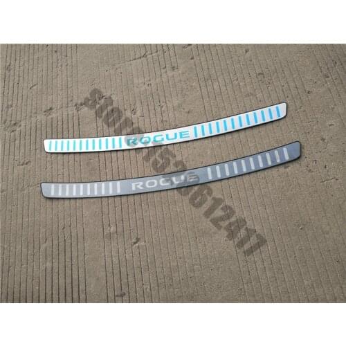 Rear styling For Nissan Rogue T32 2014-2021 stainless steel Rear Bumper Protector Sill Trunk Rear guard Tread Plate Car styling