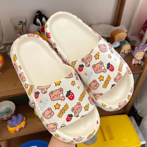 Slipper women anti-slip anti-odor thick-soled cute cartoon animation ins word drag indoor outdoor wear girl heart drag defense