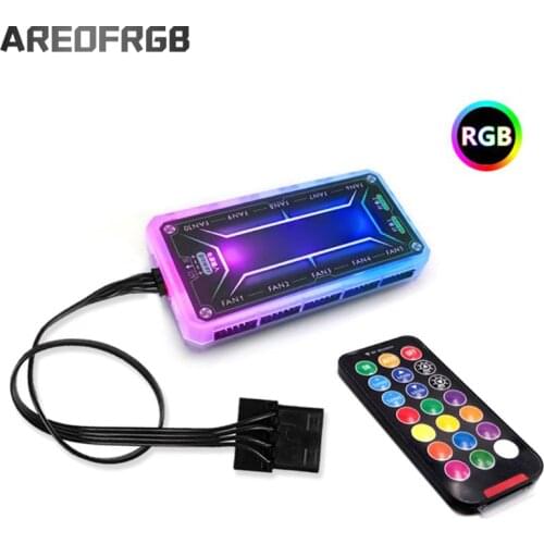 12cm Desktop PC Computer Case Cooling Fan LED Lights Color Changing RGB Chassis Fan Controller Remote Control