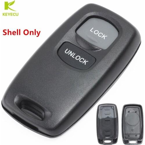 KEYECU 10PCS Replacement Shell Remote Key Case Housing Fob 2 Button for Mazda 2 3 6 323 626 Premacy