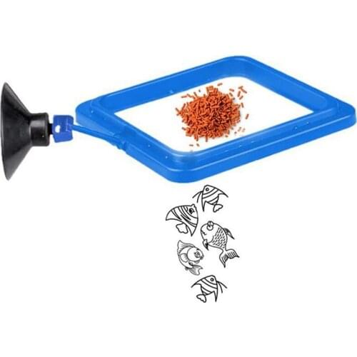 10 Pieces of Aquarium Fish Tank Fighting Fish Feeding Ring Floating Platform Food Tray with Suction Cup