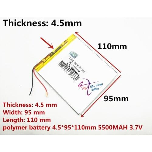 4595110 5500MAH lithium chargeable battery 3.7v