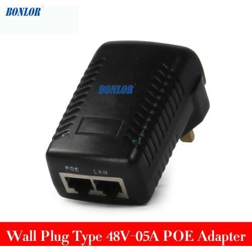 48V DC 0.5A POE (Power on Ethernet) Injector for CCTV POE IP Camera POE Switch Ethernet Power Adapter EU/UK/US/AU plug Optional