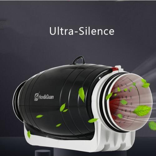 6'' Exhaust Fan Mixed-flow Inline Duct for Residential Commercial Bathroom Bedroom Kitchen Ventilation Exhaust Fan Ultra Silent
