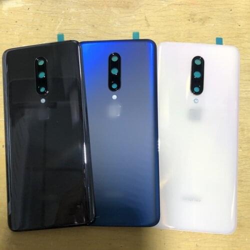 7Pro Glass Rear Housing Cover For Oneplus 7 Pro One Plus Back Door Repair Battery Case + Camera Glass Sticker Glue