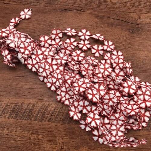 9Meters Flower Lace Trim Embroidered DIY Crafts 25mm Wide Polyester Fabric Ribbon for Sewing Art Decoration