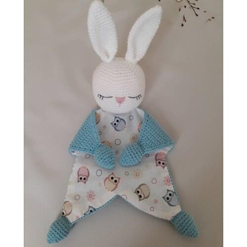 Amigurimi Sleeping Cat Sleep And Playmate Cute Sakinleştirici First Toy Handmade Healthy Crochet Knit Fabric Kombinli Gift