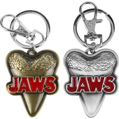 Movie Jewelry Jaws Keyring Keychain Fashion Metal Key Chains Unisex Alloy Car Bag Key Holder for Women Men Gifts