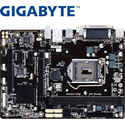 GIGABYTE GA-B85M-D3V-A Desktop Motherboard B85 Socket LGA 1150 i3 i5 i7 DDR3 16G Micro-ATX UEFI BIOS Original Used Mainboard