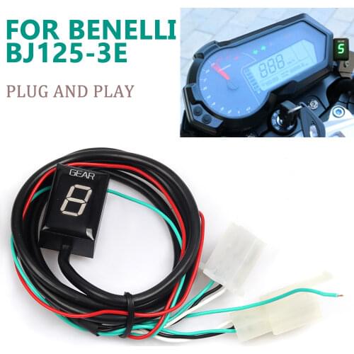 Gear Indicator Motorcycle 1-6 Level Ecu Plug Mount Speed Digital Display Meter Waterproof For Benelli TNT125 BJ125 BJ 125-3E