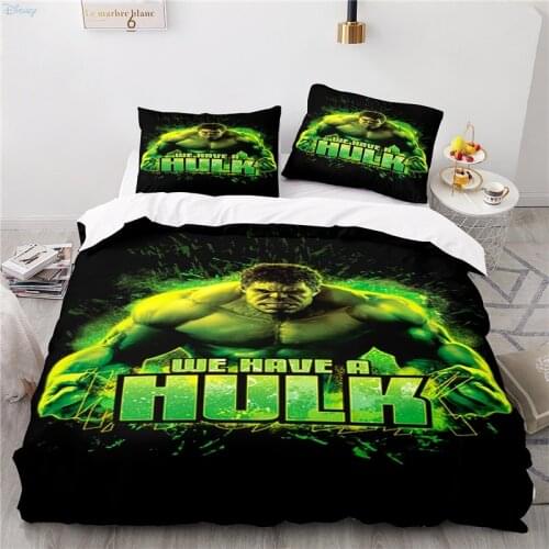 The Avengers Marvel Bedding Set for Boys Girls Bedroom Decor Queen King Duvet Cover Set Kids Home Children Bed Linens 3d Hulk