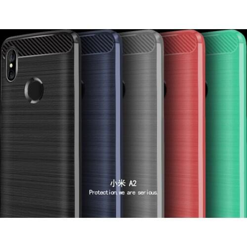 3D Carbon Fiber Soft TPU Case Drawing Cover For Xiaomi Mix 2S TPU Case For Xiaomi A2 Coque Shell