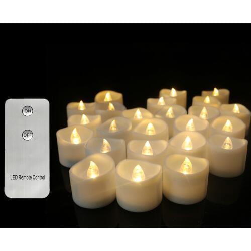 Pack of 3 Warm White Light Remote candele,Yellow Flickering velas perfumadas,Flameless Flickering candles home decoration