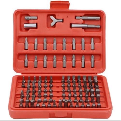 Citop 100pcs/set Magnetic Holder Screwdriver Security Bit Set Tamper Proof Bit Set Hex Star Spanner Screwdriver Hand Tool