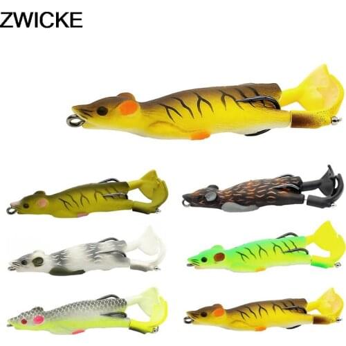 Silicone Lures 9cm 12g Topwater Wobbler Bait Lifelike Rat Bait Frog Artificial Fishing Lure Propeller Lure Bait