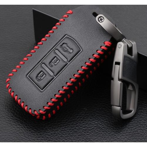 Top Leather Key Cover for Mitsubishi Outlander Lancer10 EX Pajero Galant Sport ASX RVR L200 Fob Case Chain Shell Keychain Keybag