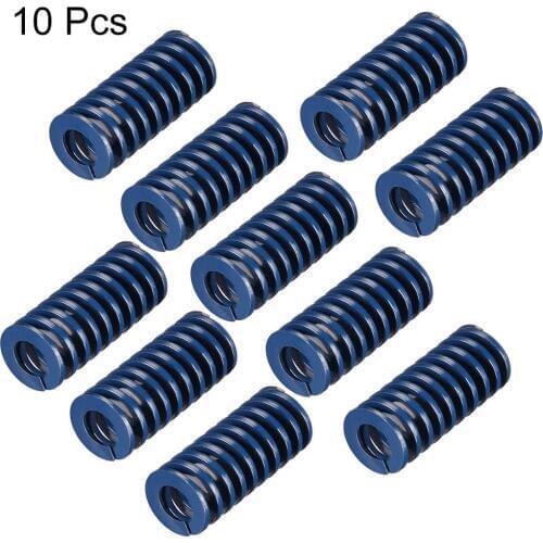 UXCELL 10PCS Spiral Stamping Light Load Compression Mould Die Springs Blue Yellow Green Brown 10 Sizes Spring for Die Machinery