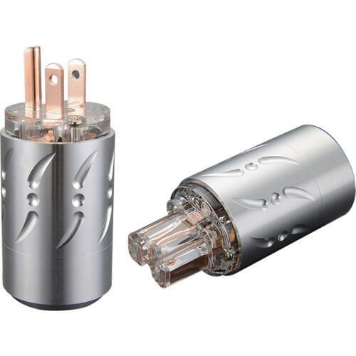 Viborg VM512+VF512 Pure Copper hifi US Power Plug Connector male female plug connector