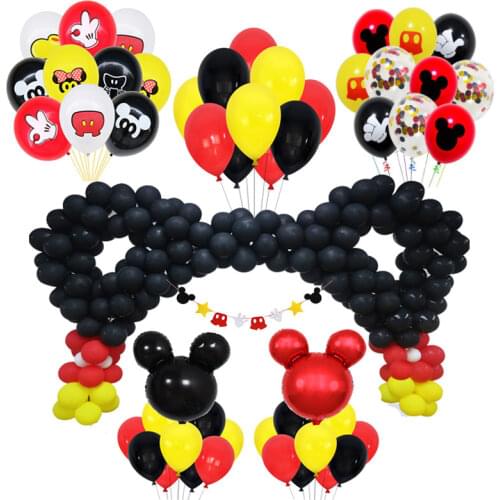 Mickey Mouse Theme Image party ballons decoration birthday Background decor Baby Shower Supplies Children Party Supplies