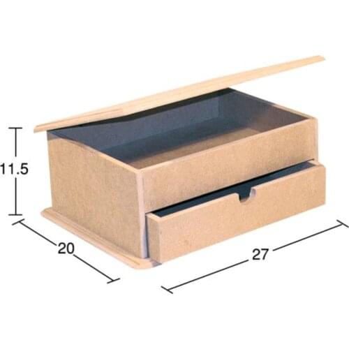 KU236 Drawers Sewing Box, Can Be Painted Mdf Box