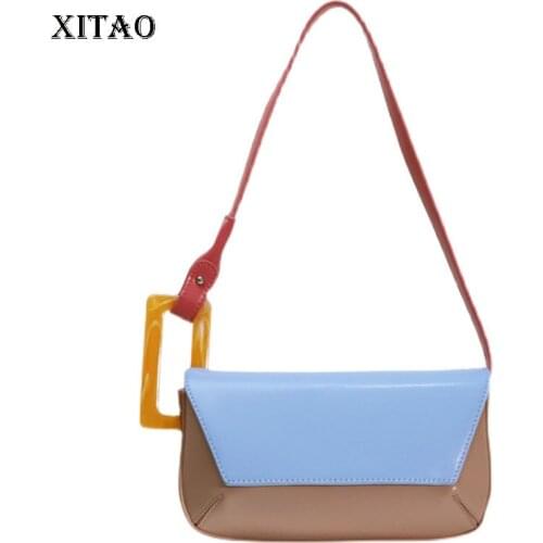 XITAO Niche Sense of Luxury Shoulder Bags Fashion New Women Hit Color Patchwork Small Fresh Casual Style Shoulder Bags CLL1560