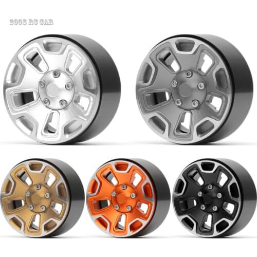 1.9" Beadlock Wheel Rims Hub 4PCS Metal for 1/10 RC Crawler Car Jeep Wrangler Axial SCX10 90046 Traxxas TRX4