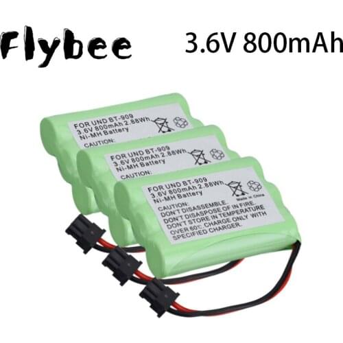 1Pcs/2Pcs/3Pcs/5Pcs rechargeable cordless phone battery for uniden BT-909 BT909 3 * AAA ni-mh 800mAh 3.6V rechargeable batteries