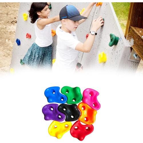 10Pcs/Set Climbing Rock Wall Stones Hand Feet Holds Grip Kits Resin Children Outdoor Climbing Decoration Fun Play Children Toys