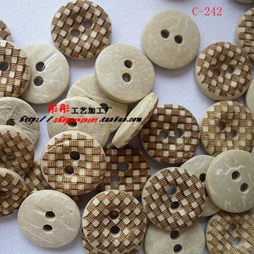 13mm, Natural coconut buttons,Accssories sewing (c-242)