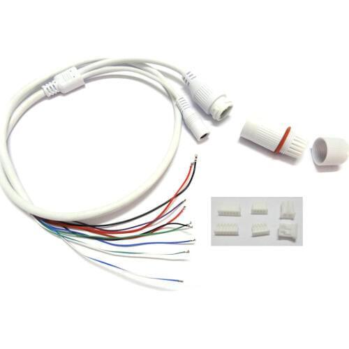 2pcs CCTV IP network Camera PCB Module weatherpoof video power cable 60cm long RJ45 female & DC male connectors with Terminlas