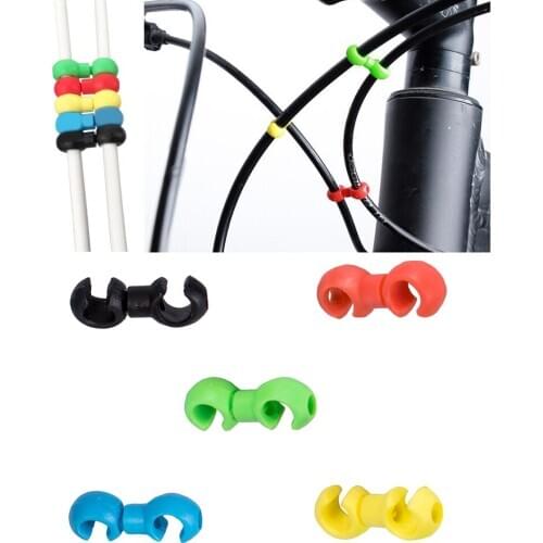 20pcs Bicycle MTB Brake Gear Cable S Style Clips Buckle Hose Guide Bike Cross Line Clip Ring Clasp Cycling Accessories