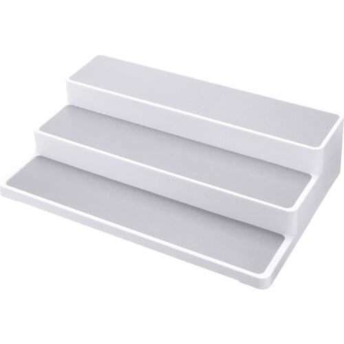 3 Layers Kitchen Spice Rack Jar Storage Step Cabinet Organizer Shelf Kitchen Tool Seasoning Bottle Rack 37.2x24.2x8.5cm