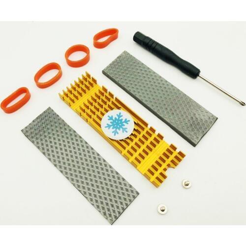 5PCS Heatsink Heat Dissipation Aluminum Radiator M.2 NGFF Cooling Cooler Heat Sink Heatsink Thermal Pads for 2280 M.2 NGFF SSD