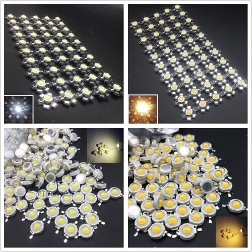 50pcs 100pcs 1w 3w high power Cool White 6000-6500k LED Bulb Light Lamp With 20mm star pcb