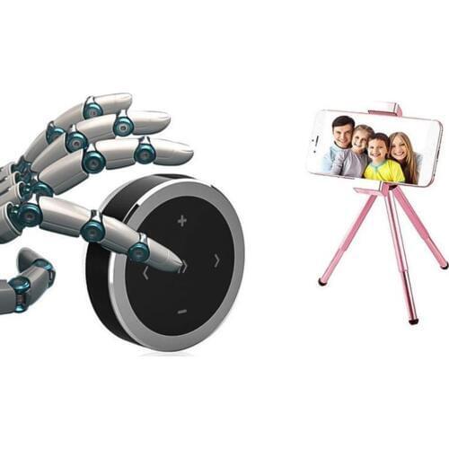 Bluetooth Media Button Wireless Bluetooth Media Car Motorcycle Steering Wheel Music Play Remote Control For iOS / Android