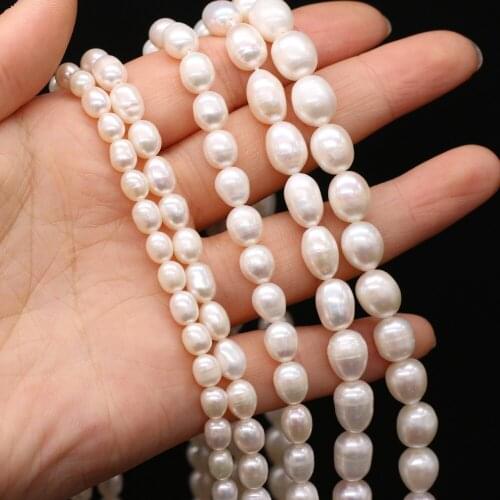 Natural Freshwater Pearl Beads Good Quality AA Rice Shape White Pearls for DIY Elegant Necklace Bracelet Jewelry Making 14
