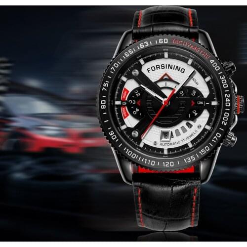 2021 FORSINING New Racing Dial Mechanical Mens Watches Fashion Automatic Man Business Sports Wristwatch Relogio Masculi