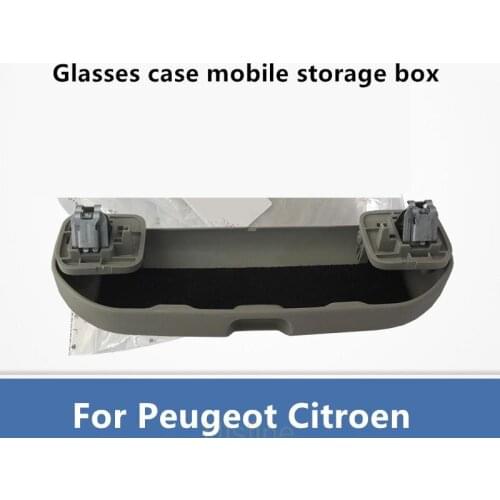 For Peugeot 308SW CITROEN C-QUATRE C4 C6 C5 AIRCROSS glasses case move storage box high quality Auto Accessories