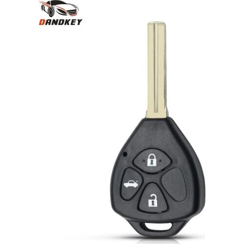 Dandkey Car Styling Replacement Remote Key Shell Entry Uncut For Toyota Crown Reiz Highlander 3 Button Key Case TOY48 Blade