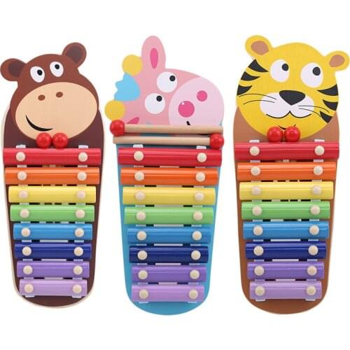 Wooden Childrens Animal Knock On The Piano Toy Octave Knock On The Piano Puzzle Early Education Musical Instrument Music Toy